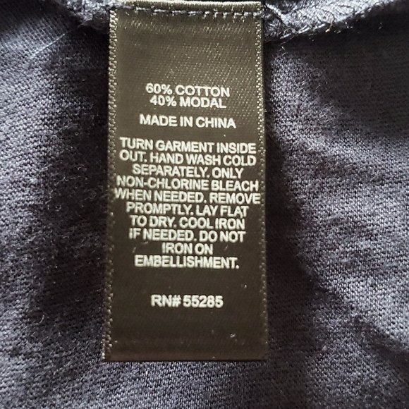 Express Cardigan Size M Navy Blue Silver Metallic Detail Lightweight Open Front - Picture 7 of 7